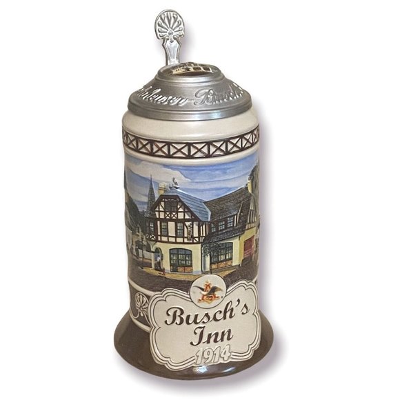 Bushes Inn ANHEUSER BUSCH COLLECTORS CLUB 2002 MEMBERSHIP Stein COA CB21 - Picture 1 of 12
